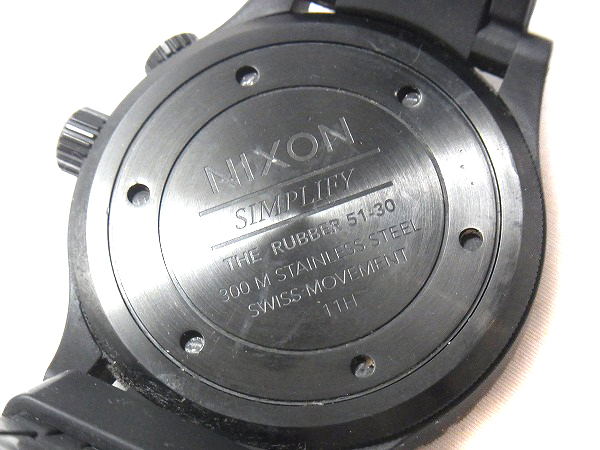 実際に弊社で買取させて頂いたNIXON/ニクソン THE RUBBER 腕時計 ラバー ブラック/51-30の画像 1枚目