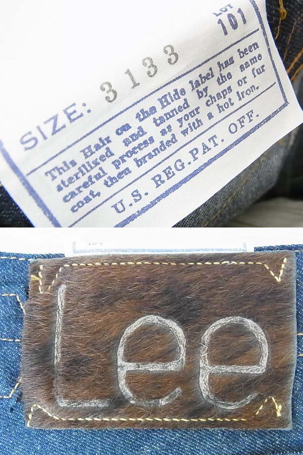 実際に弊社で買取させて頂いた[未使用]LEE/リー 1937年復刻モデル デニムパンツ 1101-89/31の画像 2枚目