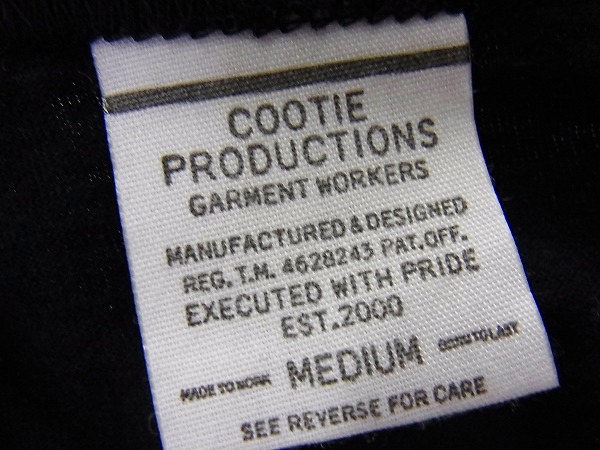 実際に弊社で買取させて頂いたCOOTIE/クーティー CROSSROADS 五分袖 Tシャツ ブラック Mの画像 2枚目