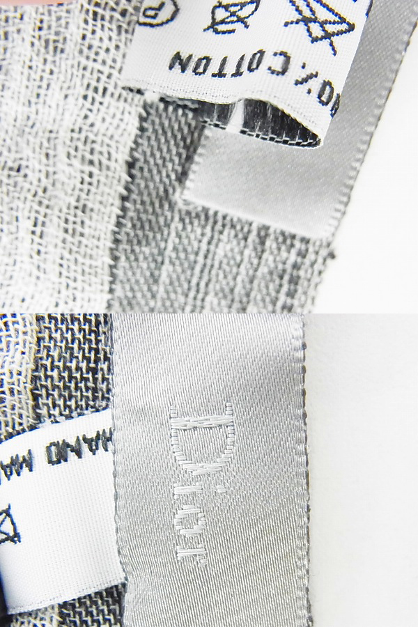 実際に弊社で買取させて頂いたDior Homme/ディオールオム バイカラー コットンストール 白黒の画像 1枚目