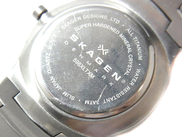 実際に弊社で買取させて頂いたSKAGEN/スカーゲン 腕時計 Denmark クロノ/黒×銀/J434STLDWの画像 1枚目