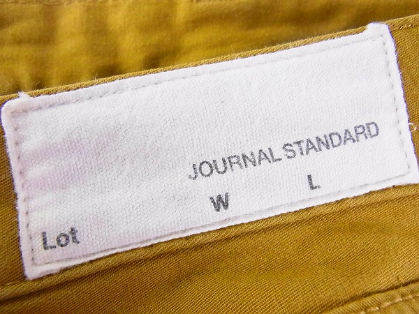 実際に弊社で買取させて頂いたJOURNAL STANDARD コットンパンツ ジップフライ マスタード Mの画像 2枚目