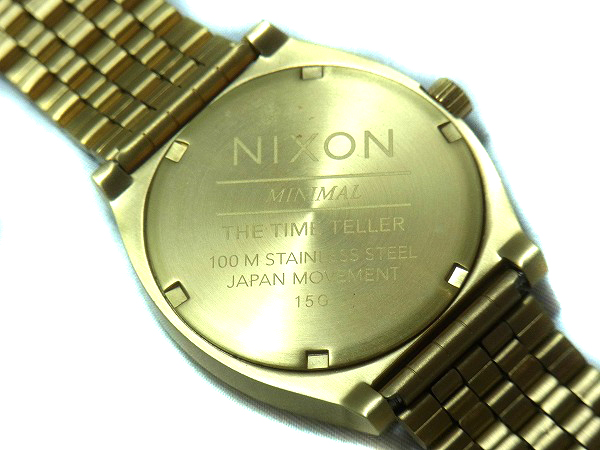 実際に弊社で買取させて頂いたNIXON/ニクソン 腕時計 TIME TELLER タイムテラー SS/ゴールドの画像 1枚目