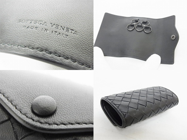 実際に弊社で買取させて頂いたBOTTEGA VENETA/ボッテガ レザー5連キーケース ブラックの画像 1枚目