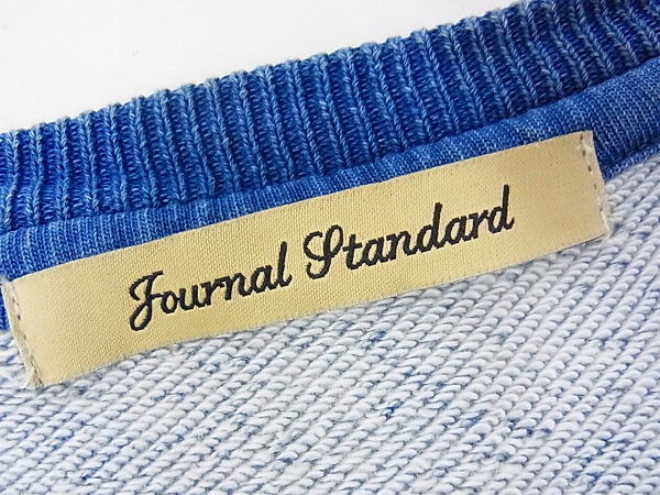 実際に弊社で買取させて頂いたJOURNAL STANDARD/ジャーナルスタンダード 無地トレーナー 青/Mの画像 2枚目