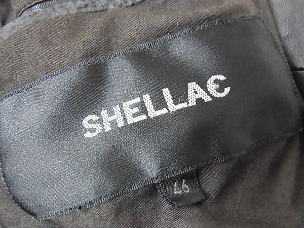 実際に弊社で買取させて頂いたSHELLAC/シェラック シープスキン製品染めライダース/37004/46の画像 2枚目