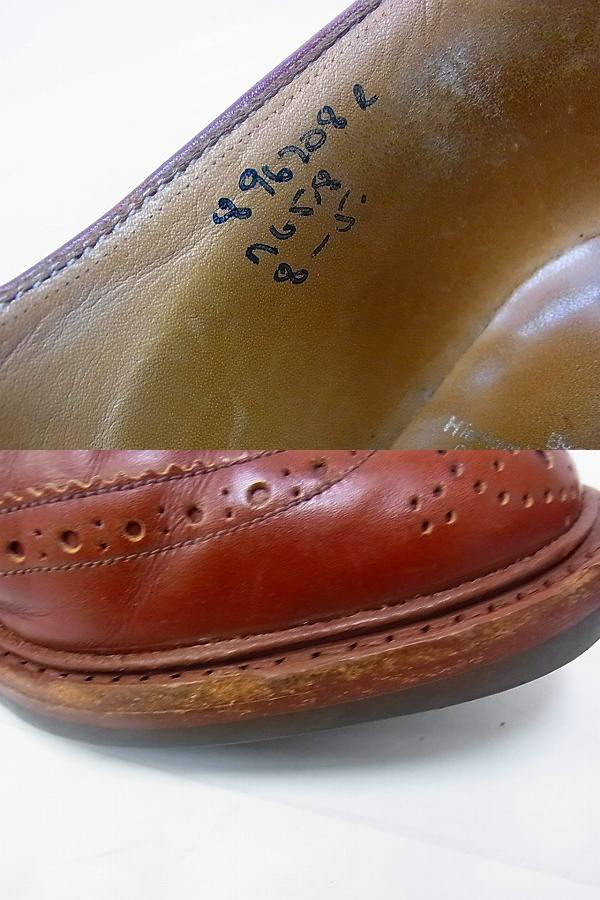 実際に弊社で買取させて頂いたTricker's/トリッカーズ カントリー ウイングチップ 76518/8.5の画像 2枚目