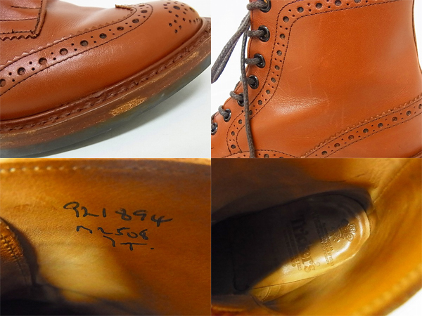 実際に弊社で買取させて頂いたTricker's/トリッカーズ m2508 カントリーブーツ ブラウン/7の画像 2枚目