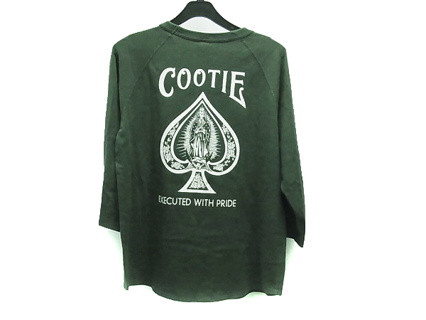 実際に弊社で買取させて頂いたCOOTIE/クーティー Tシャツ 5分丈 マリアプリント グリーン XLの画像 1枚目