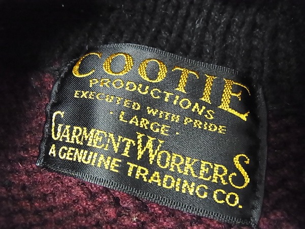 実際に弊社で買取させて頂いたCOOTIE/クーティ ウール混ショールカラーカーディガン/レッド/Lの画像 2枚目