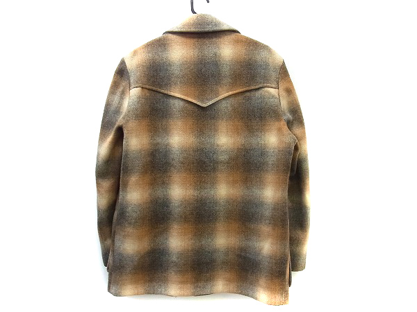 実際に弊社で買取させて頂いたPENDLETON/ペンドルトン チェック柄 ウールコート ブラウン/44の画像 1枚目