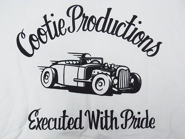 実際に弊社で買取させて頂いたCOOTIE/クーティー 車&英字プリント Tシャツ ホワイト Mの画像 5枚目