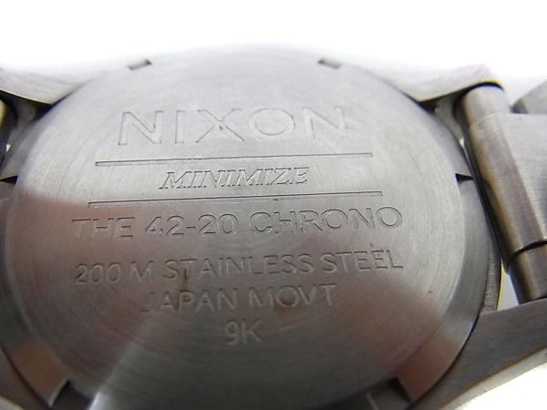 実際に弊社で買取させて頂いたNIXON/ニクソン 42-20 CHRONO 腕時計 シルバー×ホワイト防水の画像 3枚目