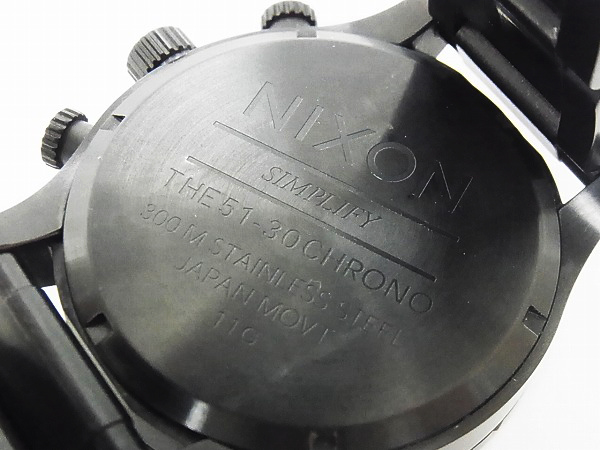 実際に弊社で買取させて頂いたNIXON/ニクソン THE 51-30 ダイバーズウォッチ 黒/A083-001の画像 4枚目