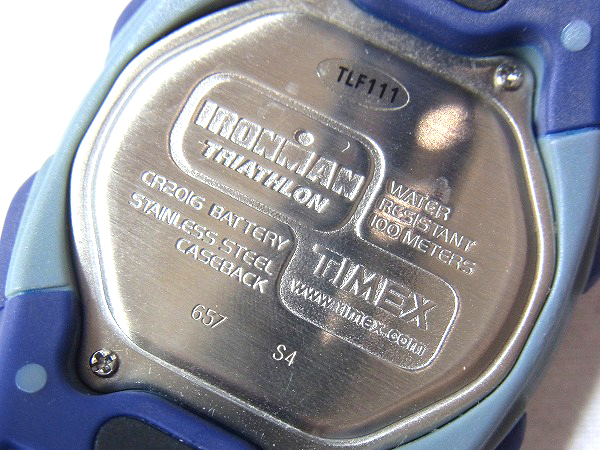 実際に弊社で買取させて頂いたTIMEX/タイメックス アイアンマン 50ラップ 腕時計 青/T92220の画像 1枚目