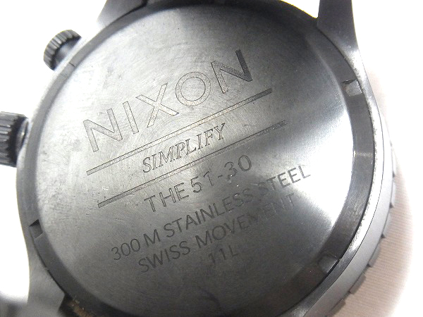 実際に弊社で買取させて頂いたNIXON/ニクソン 腕時計 THE 51-30 オールブラック/A057001の画像 1枚目