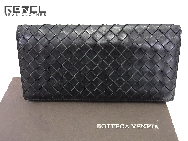 実際に弊社で買取させて頂いたBOTTEGA VENETA/ボッテガヴェネタ V4651 二つ折り長財布 黒