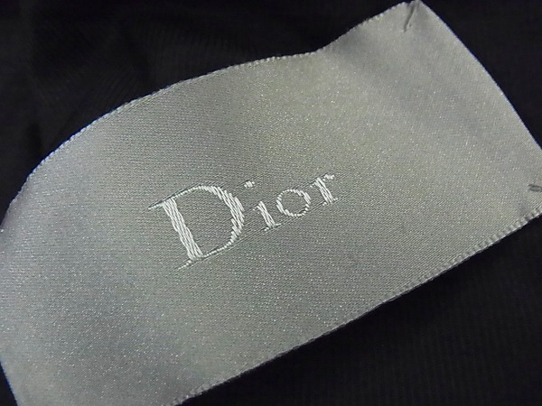 実際に弊社で買取させて頂いたDior Homme/ディオールオム ポンチョロングコート ブラック/46の画像 4枚目