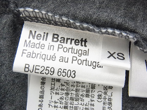 実際に弊社で買取させて頂いたNEIL BARRETT/ニールバレット 半袖Tシャツ/無地 ネイビー/XSの画像 3枚目