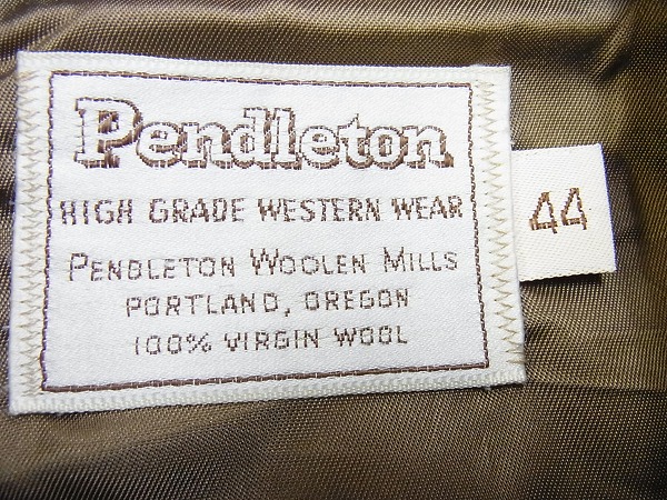 実際に弊社で買取させて頂いたPENDLETON/ペンドルトン チェック柄 ウールコート ブラウン/44の画像 2枚目