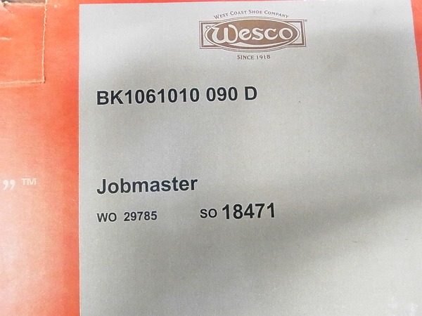 実際に弊社で買取させて頂いたWESCO/ウエスコ JOBMASTER/ジョブマスタークレープソール/9Dの画像 9枚目