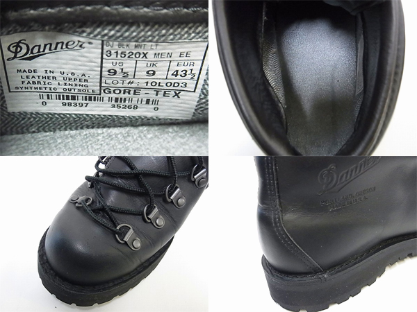 実際に弊社で買取させて頂いたDANNER/ダナー GORE-TEX マウンテンライト/黒/31520X/27.5の画像 2枚目