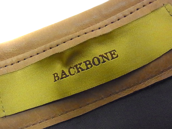 実際に弊社で買取させて頂いたBACK BONE/バックボーン[13万↑]12FW カウレザーシャツ/Lの画像 3枚目