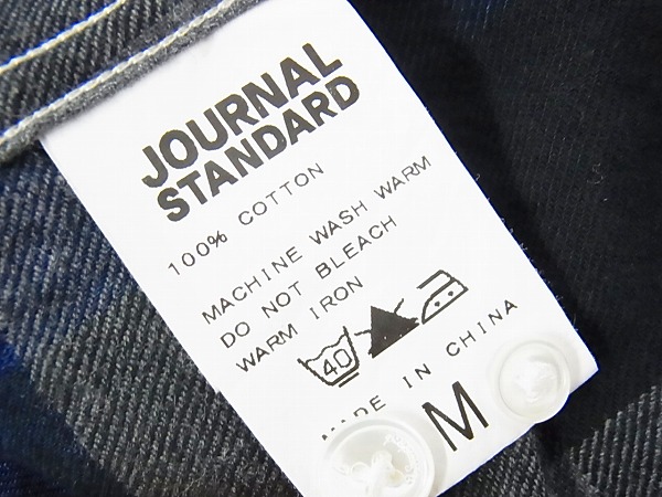 実際に弊社で買取させて頂いたJOURNALSTANDARD/ジャーナルスタンダード コットンネルシャツ Mの画像 4枚目