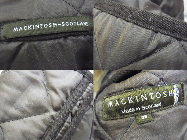 実際に弊社で買取させて頂いたMACKINTOSH/マッキントッシュ キルティングコート ブラウン/36の画像 2枚目