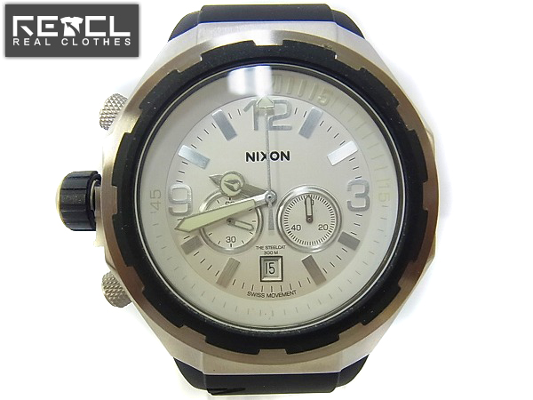 実際に弊社で買取させて頂いたNIXON/ニクソン スティールキャット  クロノグラフ A313-100