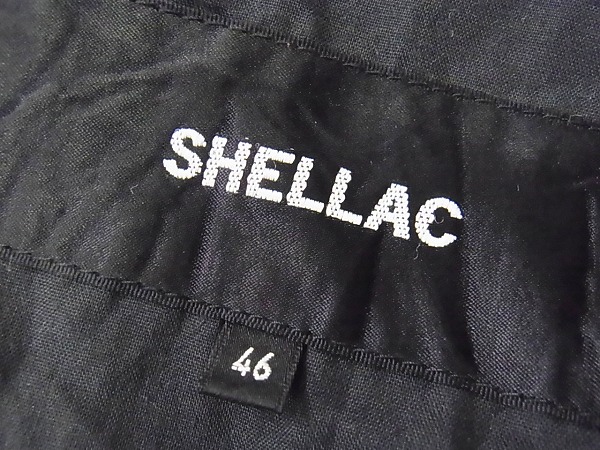 実際に弊社で買取させて頂いたSHELLAC/シェラック ラムレザー3Bシャツジャケット/ブラック/46の画像 2枚目