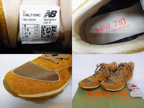 実際に弊社で買取させて頂いた【未使用】NewBalance×nonnative コヨーテ/MNL710 NC/26cmの画像 2枚目