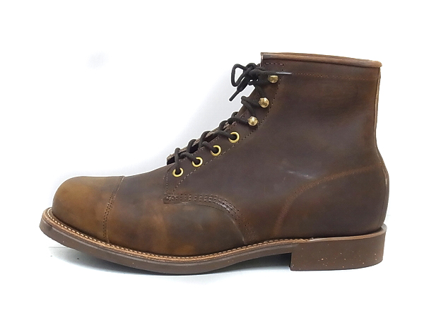 実際に弊社で買取させて頂いたCHIPPEWA/チペワ キャップトゥ ワークブーツ/ブラウン/9.5の画像 3枚目