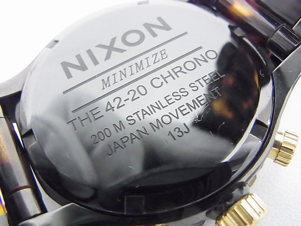 実際に弊社で買取させて頂いたNIXON/ニクソン THE42-20 A037679 デミ柄/オールブラックの画像 4枚目