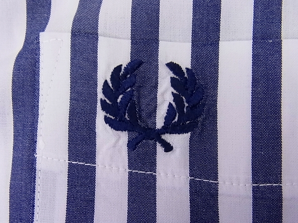 実際に弊社で買取させて頂いたFRED PERRY/フレッドペリー ボタンダウンストライプシャツ Lの画像 4枚目