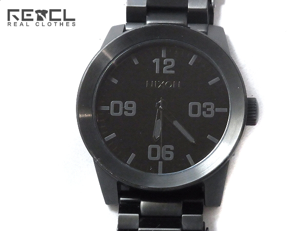 実際に弊社で買取させて頂いたNIXON/ニクソン CORPORAL SS オールブラック 腕時計/A346-001