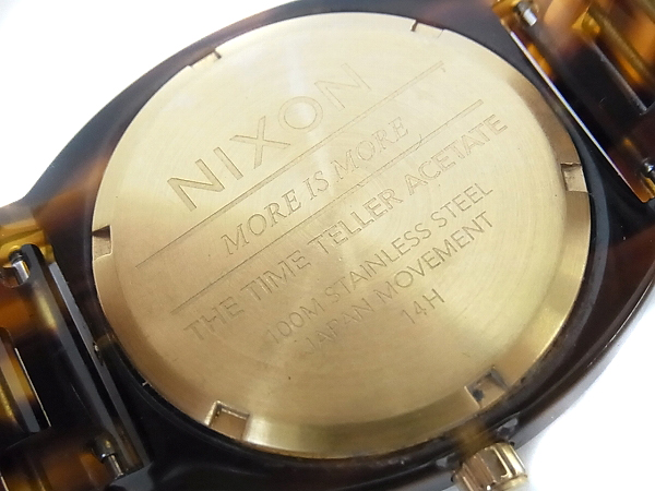 実際に弊社で買取させて頂いたNIXON/ニクソン タイムテラー アセテート 腕時計 A327-1424の画像 4枚目