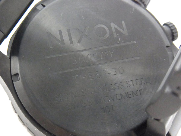 実際に弊社で買取させて頂いたNIXON/ニクソン 腕時計 51-30 ALL BLACK クォーツ/A057-001の画像 1枚目