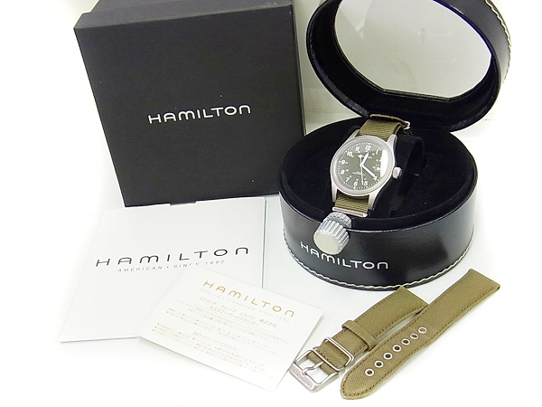 実際に弊社で買取させて頂いたHAMILTON/ハミルトン カーキ 手巻/アナログ 腕時計/H694190の画像 9枚目