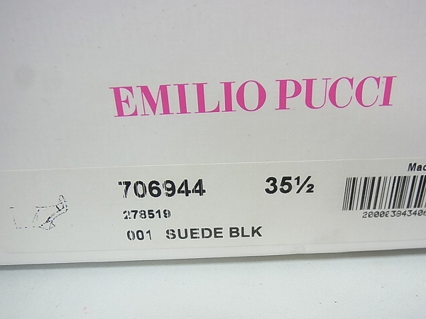 実際に弊社で買取させて頂いたEMILIO PUCCI/エミリオプッチ 706944 ヒールブーツ 黒/35.5の画像 9枚目