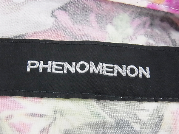 実際に弊社で買取させて頂いたPHENOMENON/フェノメノン 13ss 総柄 フラワー 長袖シャツ/Lの画像 2枚目