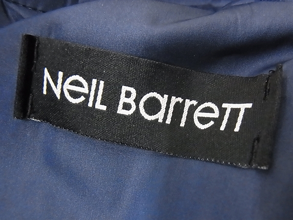 実際に弊社で買取させて頂いたNEILBARRETT/ニールバレット 中綿バイカージャケット/ブルー/XSの画像 2枚目