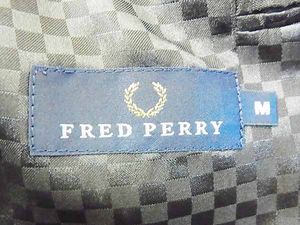 実際に弊社で買取させて頂いたFRED PERRY/フレッドペリー テーラードジャケット ブラック Mの画像 2枚目