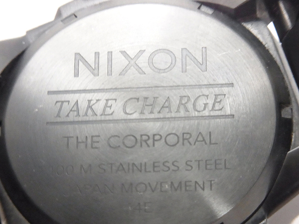 実際に弊社で買取させて頂いたNIXON/ニクソン CORPORAL SS オールブラック 腕時計/A346-001の画像 1枚目