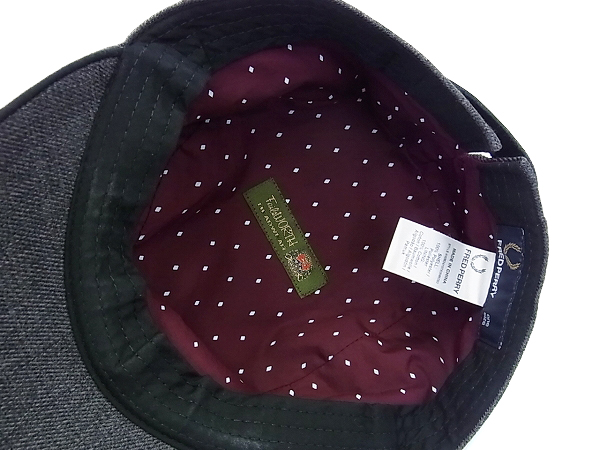 実際に弊社で買取させて頂いたフレッドペリー TWILL MILITARY CAP HW3624 帽子 1サイズの画像 3枚目