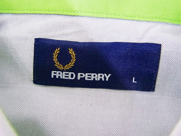 実際に弊社で買取させて頂いたFRED PERRY/フレッドペリー ワンポイント刺繍シャツ 灰 Lの画像 3枚目