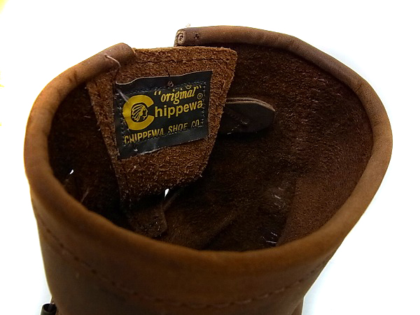 実際に弊社で買取させて頂いたCHIPPEWA/チペワ レザーショートエンジニアブーツ 茶/27873/7の画像 5枚目