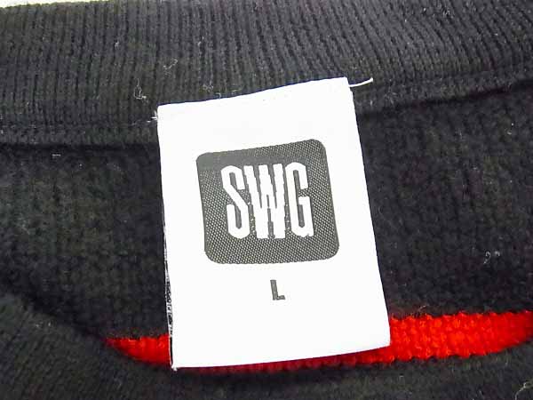 実際に弊社で買取させて頂いたSWAGGER/スワッガー ニットセーター ボーダー ブラック他/Lの画像 2枚目