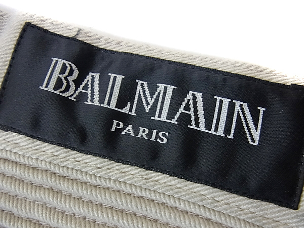 実際に弊社で買取させて頂いたBALMAIN/バルマン 12AW ストレッチバイカーパンツ ベージュ/30の画像 2枚目