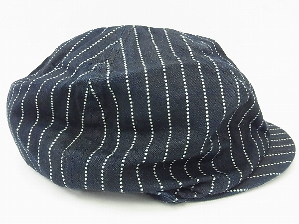 実際に弊社で買取させて頂いたシュガーケーン WABASH STRIPE APPLE JACK CAP キャスケットの画像 3枚目